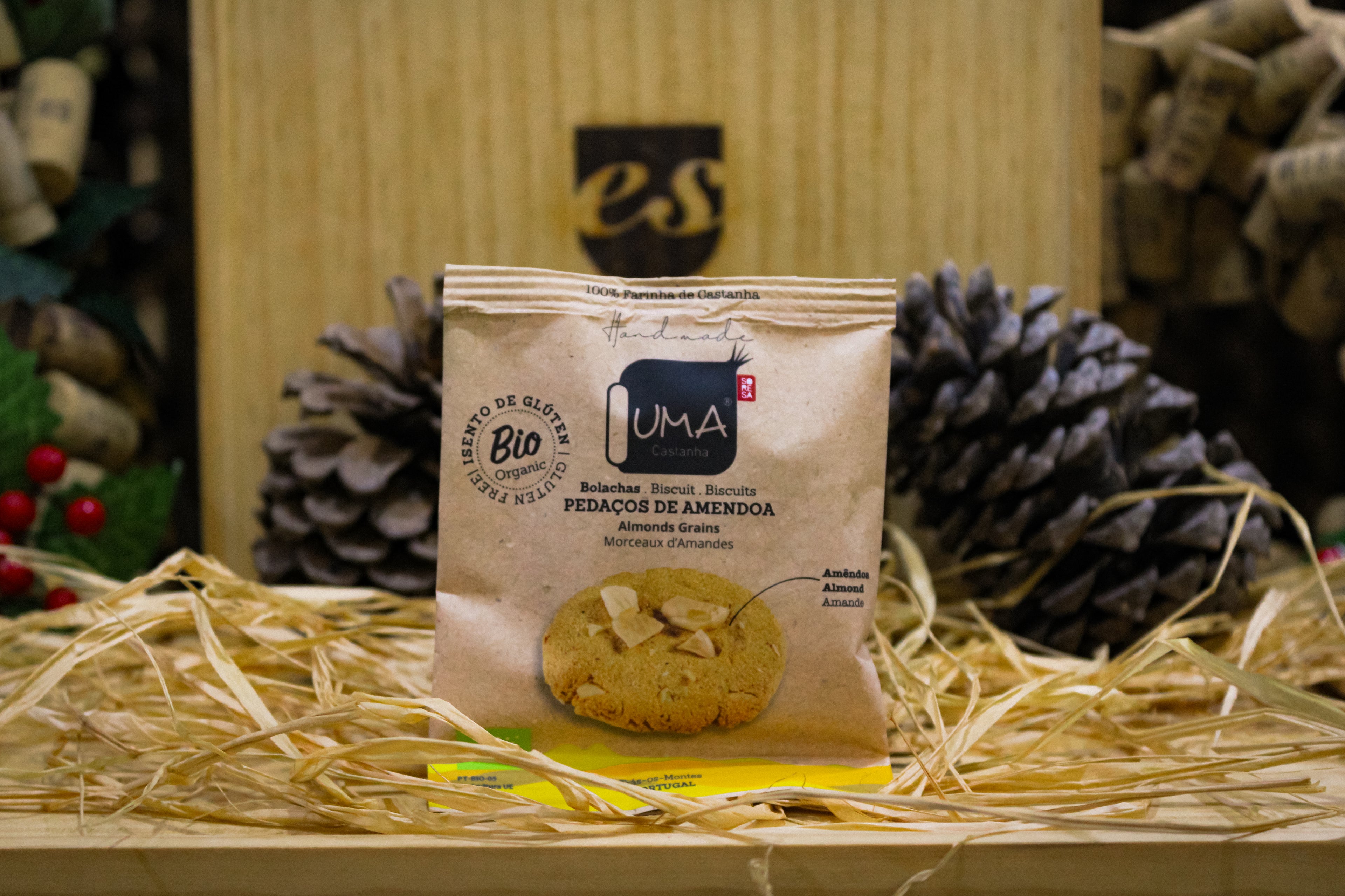 Bolachas Bio UMA Castanha – Pedaços de Amêndoa